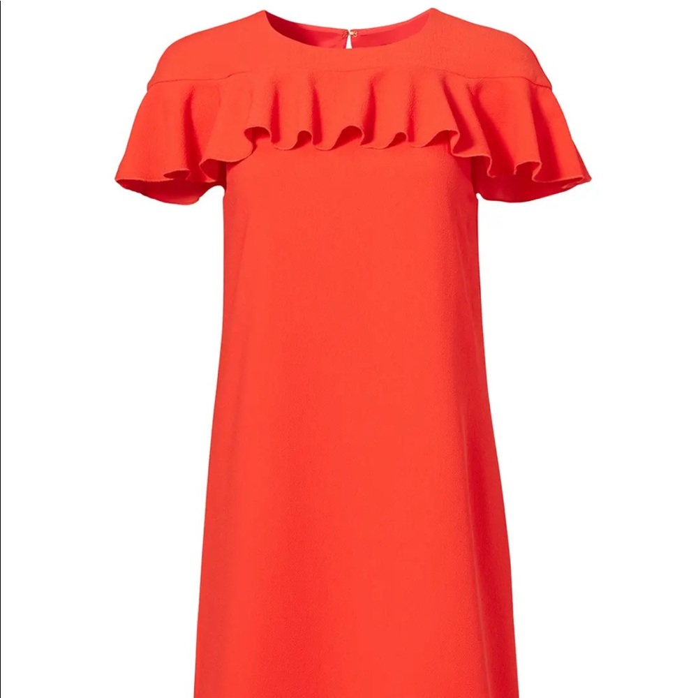 Gently used Trina Turk Orange Splash dress size 10 - Picture 4 of 13